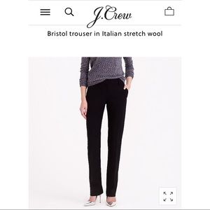 J Crew Bristol Trouser in Italian Stretch Wool